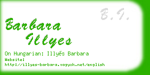 barbara illyes business card