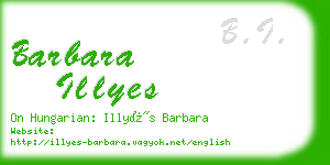 barbara illyes business card